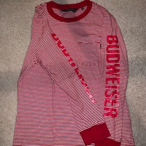 Red Budweiser Beentrill Long Sleeve
